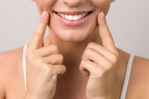 a close-up of a healthy smile
